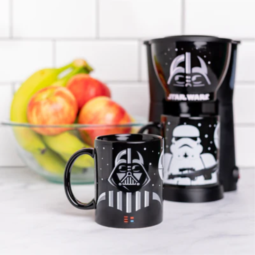 Star Wars Single-Serve Coffee Maker – With Darth Vader & Stormtrooper 12oz Ceramic Mugs