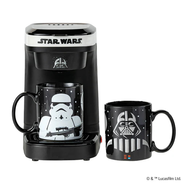 Star Wars Single-Serve Coffee Maker – With Darth Vader & Stormtrooper 12oz Ceramic Mugs